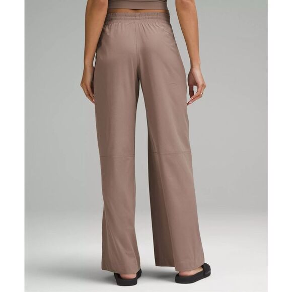 Lululemon Swift Mid Rise Wide Leg Pants size 0 Blush Pink Taupetastic - Picture 2 of 14